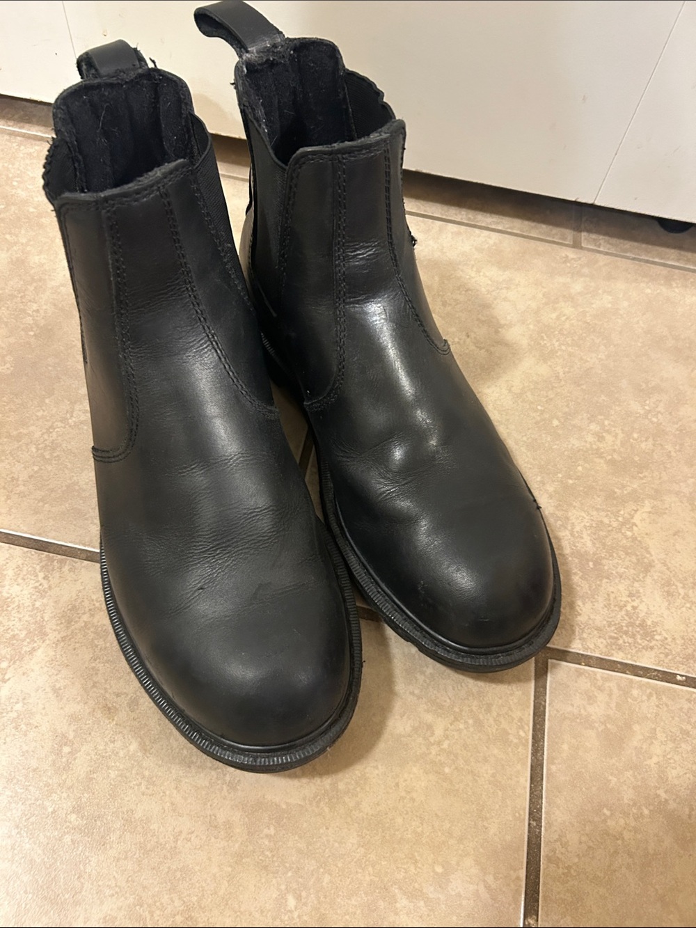 WORX by Redwing Men's Black Leather steel toed Boots